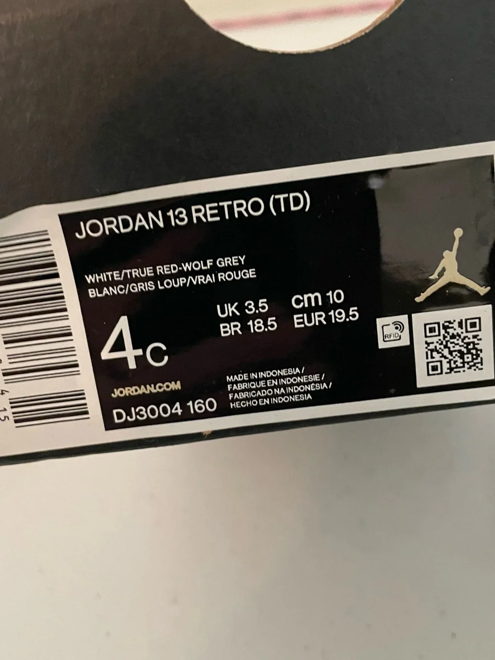 Jordan 13 Retro Sneakers Toddler Size 4c Wolf Grey Leather Lace Up DJ3004-160